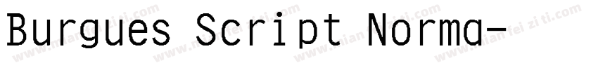Burgues Script Norma字体转换